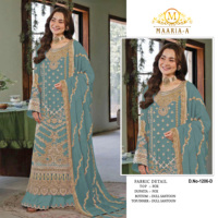 Traje pakistaní completamente cosido de georgette sintético pesado con bordado de lentejuelas y trabajo Khatli, Salwar Kameez para boda
