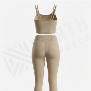 Conjunto Deportivo de Dos Piezas para Mujer, Brasier y Pantalones de Alta Calidad, Color Personalizado, Ropa Deportiva para Yoga, Gimnasio y Fitness - Product Image 2