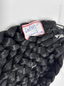 Premium Dyed Raw Lotus Hair Fiber Natural Black Eco-Friendly <b>Braided</b> Fiber for Hairpieces <b>Braiding</b> <b>Accessories</b> Handicraft Use - Product Image 5