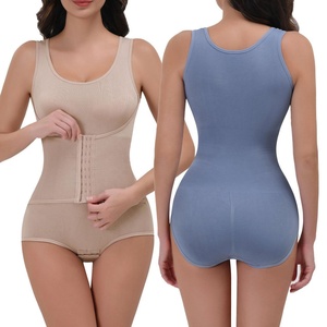 Nouveau body double couche avec ouverture à boutons-pression et contrôle du ventre pour un effet sculptant, avec entrejambe à boutons-pression - Product Image 4