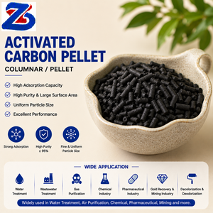 Granulés de charbon actif colonnaire industriel pour la purification et la séparation des gaz par adsorption par oscillation de pression - Product Image 1