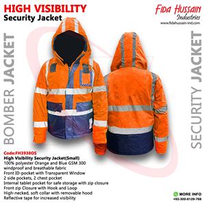 เสื้อแจ็คเก็ตบอมเบอร์โพลีเอสเตอร์ 100% ระบายอากาศได้ดี กันลม มองเห็นได้ชัดเจน เหมาะสำหรับงานป้องกันความปลอดภัย - Product Image 6