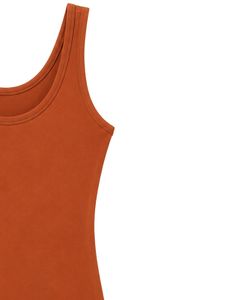 Manufacturer Rust Orange Tank <b>Top</b> With White Shorts Women Summer Casual Two Piece Lounge Wear Outfit Set Soft Stretch Fit Outfit - Product Image 4