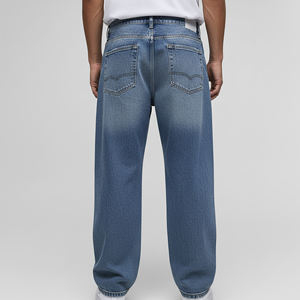 Jeans de cintura alta transpirables con logo, bordados, de corte holgado, estilo vintage, desgastados, de moda urbana, de hip hop, de primera calidad, de gran venta - Product Image 2