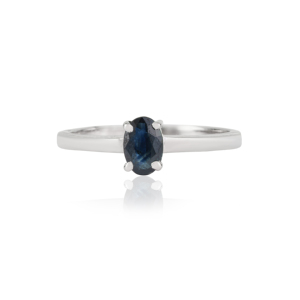Vente flash - Bague en argent sterling 925 pour femme, saphir bleu, pierre unique, bijoux fins, vente en gros - Product Image 1