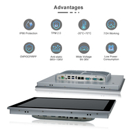 Harga terbaik industri PC sentuh 10th Gen Intel I3/i5/i7 tahan air IP66 tertanam Panel tanpa kipas PC Industri Panel PC