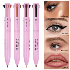 Soft Pink Twist-Up Beauty <b>Pencil</b> with Blending Spoolie, Creamy High-Pigment Formula Portable for Daily & Travel Touch-Ups - Product Image 1