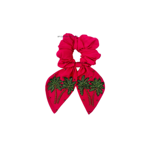 Dernières tendances : Scrunchies de plage tropicaux perlés, brodés à la main, accessoires de cheveux ornés à la main - Product Image 1