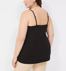 Breathable Womens Seamless Knitted Spandex/Cotton Solid Camisole Crop <b>Top</b> <b>Spaghetti</b> <b>Strap</b> Soft Basic <b>Tank</b> Sleeveless Casual - Product Image 2