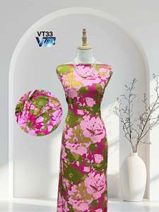 Tela de Chifón Floral 150/160cm Ligera y Transparente 100% Poliéster Transpirable 60GSM Unisex para Vestidos de Novia Modelo 8027 Vietnamita - Product Image 2