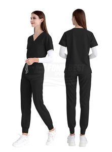 Tenues Médicales Personnalisables : Ensembles de Blouses et Pantalons de Jogging Unisexe pour Hôpital – Tissu Jersey Spandex/Polyester Tendance et de Haute Qualité - Product Image 4