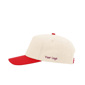 Gorra de béisbol de 5 paneles con visera curva, de tela de algodón bicolor, con logotipo bordado personalizado e impreso, para hombres y mujeres. - Product Image 2