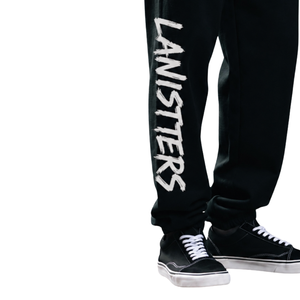Customized <b>Men</b> Oversized Side Print <b>Trousers</b> Loose Fit <b>Drawstring</b> Waist Open Hem Streetwear Pants OEM Clothing Factory Wholesale - Product Image 5