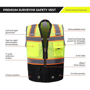 Gilet de sécurité haute visibilité imperméable réfléchissant QUICK WAY INDUSTRIES ANSI Classe 2 EN ISO 20471 Classe 1, fourni par l'usine - Product Image 6