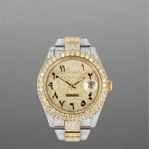 Reloj Moissanite hecho a mano personalizado 100%-Passes Diamond Tester, reloj analógico de diamantes de estilo Hip Hop de lujo del vendedor indio - Product Image 1