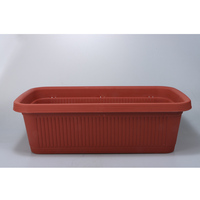 Vente en gros pot de fleurs artificielles durable et moderne en plastique, jardinière de légumes à rayures rectangulaires, panier pour la maison et le jardin