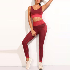 Ensemble de yoga personnalisé avec logo pour femmes, vêtements de fitness hautement élastiques, soutien-gorge de sport, leggings, ensemble de vêtements de sport pour femmes, ensemble de vêtements de gym - Product Image 5