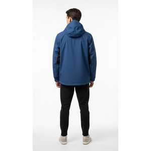Chaqueta Cortavientos Ligera Personalizada al por Mayor para Hombre, Informal, Impermeable, 100% Nailon, con Capucha y Cuello Alto - Product Image 2