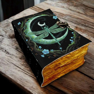 Diario Clásico de Cuero Genuino Hecho a Mano Dragonfly, Grimoire Vintage, Libro de Hechizos de las Sombras, 400 Páginas - Product Image 2