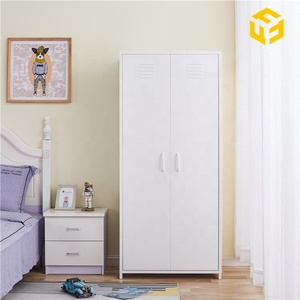 Armadio Nordico Moderno Chic Minimalista in Acciaio Almirah Guardaroba Metallico Rosa per Camera da Letto di Ragazze e Bambini - Product Image 6