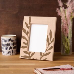 Custom Laser Engraved Wooden Photo <b>Frame</b> Handcrafted Natural Wood Picture <b>Frame</b> Wholesale Desktop Floral Decorative Photo <b>Frame</b> - Product Image 3