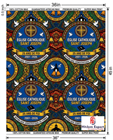 Fabricante de Tela de Algodón con Estampado Africano Personalizado, OEM, para Iglesias, Convenciones, Aniversarios, Celebraciones, Nigeria, Ghana, Kenia