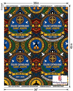 Custom Printed African Wax Print Fabric Manufacturer Church Convention Anniversary Celebration Fundraising Supplier - Product Image 3
