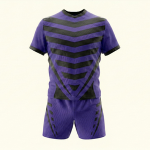 Tenue de rugby respirante et à séchage rapide pour homme adulte, taille élastique, fabrication en usine, prix de gros, chemises et shorts inclus - Product Image 6