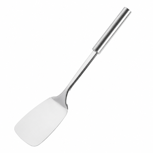 Spatule de cuisine en acier inoxydable avec manche résistant à la chaleur, spatule de wok en métal pour la cuisine, vente en gros, prix le plus bas - Product Image 1