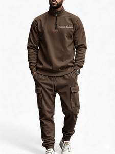 Custom Men Tracksuit <b>Set</b> Heavyweight Cotton Fleece High Quality Winter Sports Wear <b>Embroidery</b> Logo Two Piece <b>Set</b> Manufacturer - Product Image 5