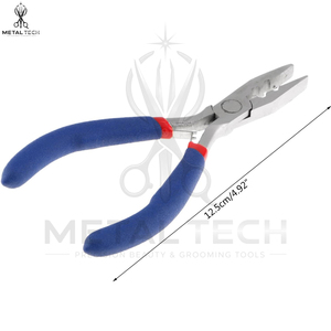 With Soft Rexine Case Stainless Steel High Quality Human Hair Extension <b>Tools</b> Micro Links Beads Rings Feather Crimp Pliers - Product Image 3