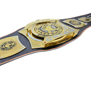 Ceinture de musculation de champion personnalisée, double boucle, imprimée numériquement, en cuir de vachette, avec fermoir en laiton, John Cena Last Time, confortable, Taekwondo - Product Image 3