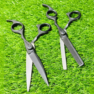Beauty <b>Barber</b> Scissors <b>Set</b> Including Flat Scissors Tooth Hair Thinning Scissors and Precision Hair Cutting Salon Shears - Product Image 1