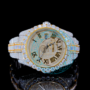 Reloj de Lujo Moderno Unisex de Acero Inoxidable con Incrustaciones de Diamantes, Esfera Cuadrada de 41 mm, Cristal de Zafiro, Cuarzo Analógico con Visualización de Fecha - Product Image 1