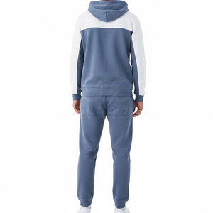 Ensemble de survêtement d'hiver élégant pour homme, tenue décontractée pour tous les jours, design moderne pour le streetwear du week-end, confort quotidien, 100% coton - Product Image 2