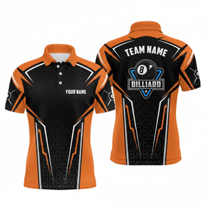 Camisa de Bolera Deportiva Casual Personalizada para Hombre, Cuello Mao, Manga Corta, Mezcla de Poliéster/Algodón, Transpirable, de Secado Rápido - Product Image 5