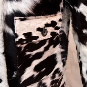 Chaqueta de Cuero con Pelo de Vaca Hecha a Medida 2026, Chaqueta de Cuero Estilo Biker para Hombre - Product Image 5