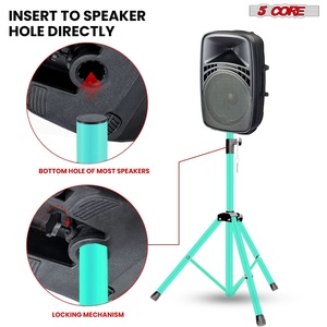 <b>Speaker</b> Stand Pair 54" Height Adjustable Heavy Duty Tripod for PA <b>DJ</b> Studio Monitors - Product Image 6