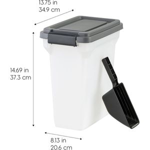 Contenitore Versatile per Cibo per Animali da 6 kg con Coperchio Ermetico e Paletta da 2 Tazze, Contenitore per Cibo per Cani Senza BPA con Scomparto per Snack - Product Image 1