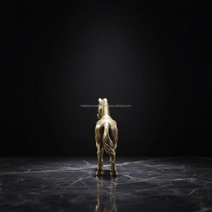 Figura de Caballo de Latón Sólido Hecha a Mano, Estatua Decorativa de Animal para Decoración del Hogar, Sala de Estar y Oficina - Product Image 5