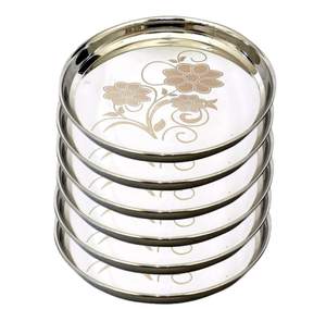 Juego de 6 Platos de Acero Inoxidable (12 cm) con Acabado Espejo, Ideales para Servir Aperitivos, Desayunos y Postres - Product Image 5