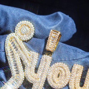 Joyería Hip Hop Personalizada de Fabricante, Colgante de Diamantes F You, Accesorios de Plata S925 con Incrustaciones de Moissanita para Hombre - Product Image 6