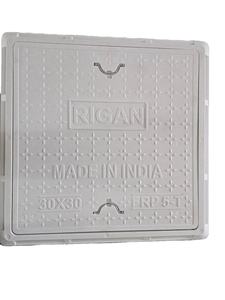 Couvercle de regard carré robuste en PRV 400x400 noir, anticorrosion, écologique, étanche Shree Devam Agrico 3 & 5 TONNES - Product Image 5