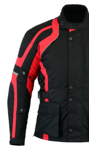 <b>Motorcycle</b> Touring Apparel Premium Cordura Textile <b>Jacket</b> with Reinforced Impact Zones - Product Image 2