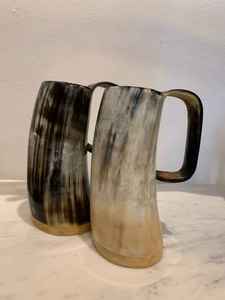 Taza de cuerno natural con borde liso para beber cómodamente, uso diario en cocinas rústicas - Product Image 5