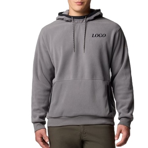 Sweat à capuche pour homme, couleur unie, manches longues, design streetwear tendance, matière polaire, coupe décontractée, impression de logo personnalisée - Product Image 1