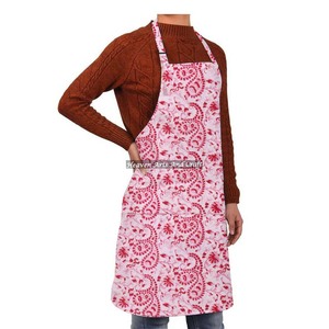 100% algodón bloque de mano impreso delantal flor Floral impreso bloque de impresión para restaurantes Hogar y Hotel - Product Image 6