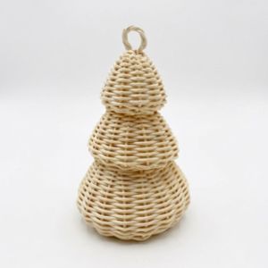 Árbol de Navidad de Ratán Hecho a Mano, Decoración Navideña Tejida para el Hogar, Exhibición Comercial, Adorno de Mimbre Natural, Decoración Navideña - Product Image 1
