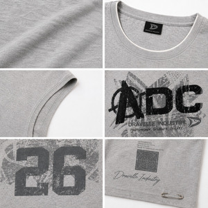 Men's <b>Y2K</b> Graphic Tank <b>Top</b> | Oversized Sleeveless Muscle Tee | Grunge Streetwear Cotton Vest Shirt | ADC 26 Print | OEM Custom - Product Image 6