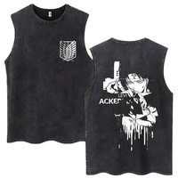 Débardeur sans manches pour homme BLIZ SPORTS WEAR, 100% coton, imprimé numérique, style vintage, col rond, décontracté d'été, modèle tricoté 220g